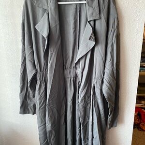 Astr Charcoal Women's Trench Coat